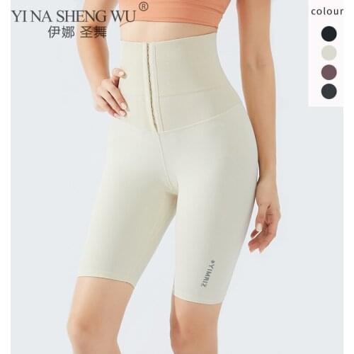 Fitness Women Corset Hip Lift Postpartum High Waist Leggings Tights Yoga Pants Waisted Workout Women Gym Running Training Tights