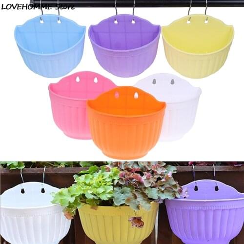 1Pc Hanging Flower Pot Hooks Wall Pots Flower Holder Balcony Planter Plant Pots