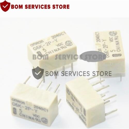 10pcs/lot G6K-2P-Y-DC5V Free shipping New Original Relay