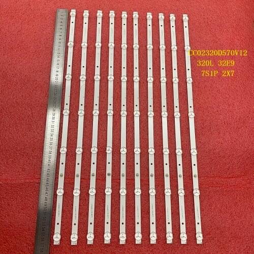 10 PCS/lot LED backlight strip For RCA RTDVD3215-B AOC T3211M 320L 32E9 7S1P 2X7 CC02320D570V12 08 02