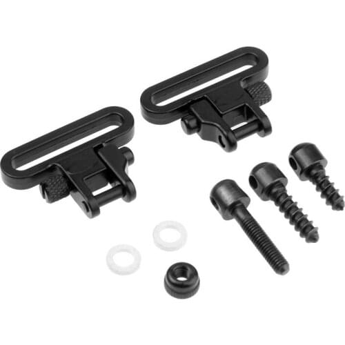 2pcs/lot 1.25'' Quick Detachable Sling Swivels With 3 Pcs Screw Studs Heavy Duty Sling Swivel Set Carabiners Hunting Accessories