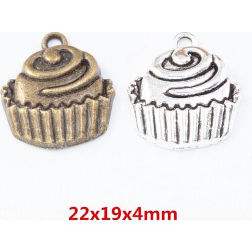 30 pieces of retro metal zinc alloy cake pendant for DIY handmade jewelry necklace making 7893