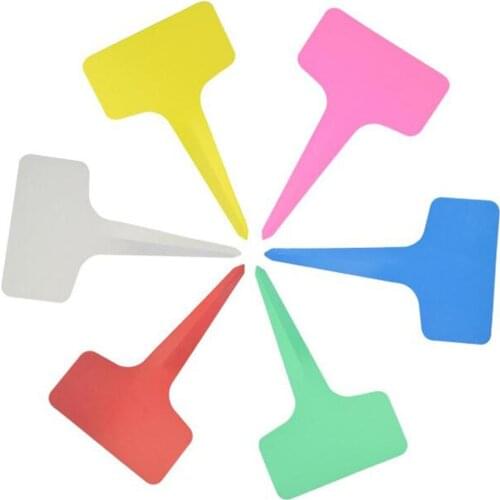 50PCS T Type Plant Marker Waterproof Tree Flower Bonsai Pot Seedlings Tags Gardening Plug In Garden Labels Signs