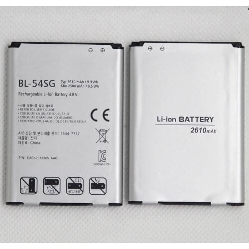 2pcs/lot Mobile Phone battery BL-54SG for LG G2 F320 F340L H522Y 2610mAh F260 D728 D729 H778 H779 D722 LG internal Phone battery