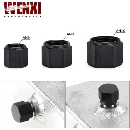AN6 AN8 AN10 Adapter Female Flare End Cap Plug Tube Nut Hexagon Head Port Blanking Plugs Cap Lock Hose Connector Fitting