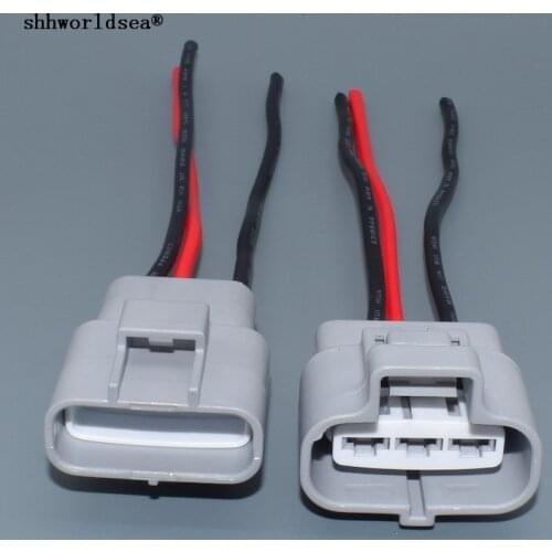 Shhworldsea 3 Pin 4.8mm 6189-0165 6188-0129 Automotive Electric Fan Socket Connector For Toyota Carola Corolla Camry