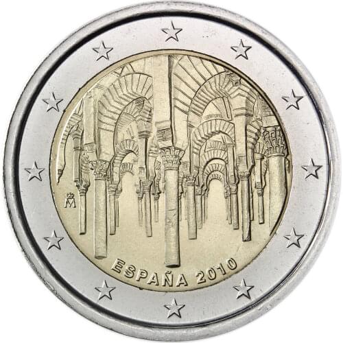Spain 2010 World Heritage Site Cordoba Cathedral 2 Euro New Original Coin Unc Genuine Euro Coins