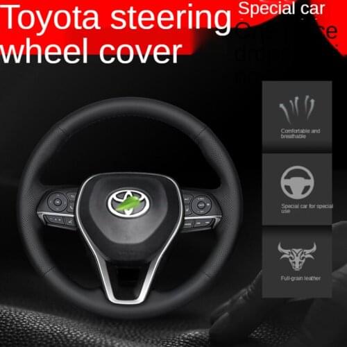 Handsewn Leather for Handsewn Steering Wheel Cover of Highlander Corolla Toyota Prado Camry Raling RAV4