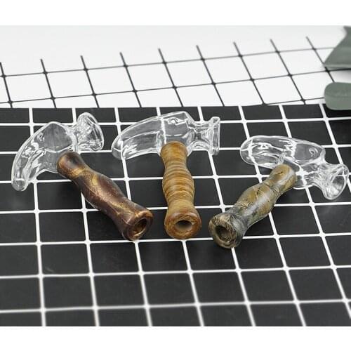 Cool Smoking Hand Pipe for Herb Cigarette Holder Silicone and Glass Tobacco Accessories Gift