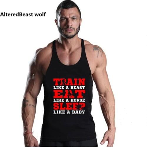 Men Tank Tops muscle Stringers brand gyms fitness bodybuilding Tank top men O-Neck cotton Sleeveless Shirt Men vest tops