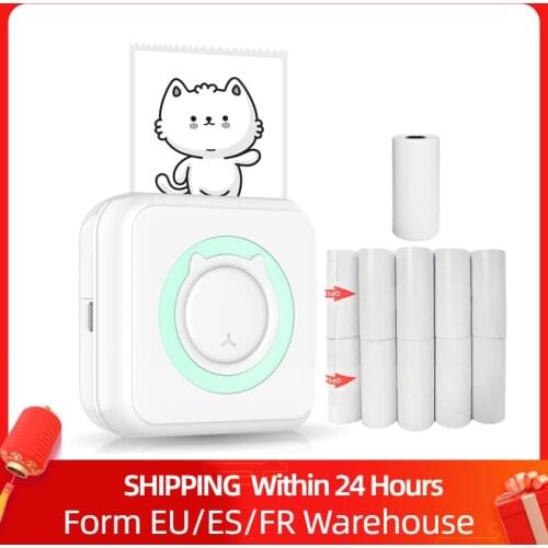 All-in-one Photo Printer Multifunction Portable 11 Paper Rolls 57mm Printer Wireless Instant Mini Printer Support BT Connection