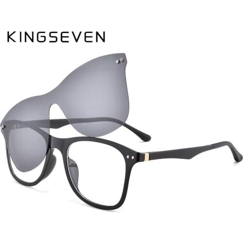 KINGSEVEN new fashion magnetic clip retro men and women suitable for myopia optical computer glasses