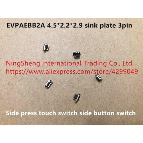 Original new 100% EVPAEBB2A 4.5*2.2*2.9 sink plate 3pin side press touch switch side button switch