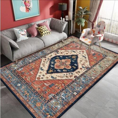 Persian Style Large Area Rug High Quality Abstract Flower Art Carpets For Living Room Bedroom Anti-Slip Floor Mat Kitchen Tapete
