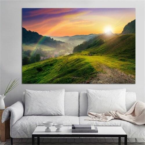 Scandinavian poster wall prints beautiful landscape canvas painting home decoration wall art poster no frame posters and prints