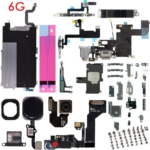 Full Set Repair Parts For iPhone 6 Charging Wifi Ear Piece Loud Speaker Camera Home Button Power Volume With Flex Cable