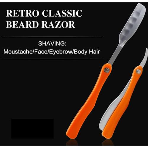 Professional Men Shaving Razor Folding Manual Shaving Knife Barber Tools Facial Beard Repairing Knife Hair Remover Shaving Razor