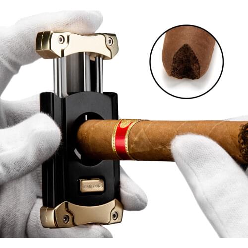 CIGARLOONG Portable Stainless Steel Metal Cigar Cutter Luxury Gadgets Six Color For Choose V Cigar Cutter CL-JV002