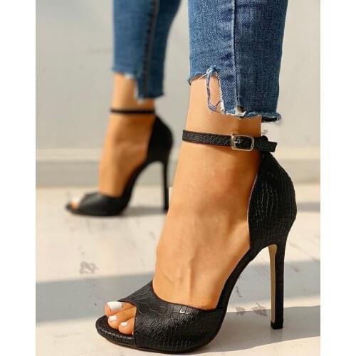 Women Shoes 2021 Summer Buckle Strap high heel Women Fashion Fish Mouth Sandals Women Sexy Closed Toe heels Sandals