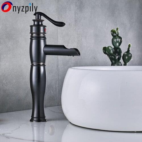 Bathroom Basin Faucet Oil BronzeSingle Handle Hole Rubbed Hot Cold Sink Mix Tap