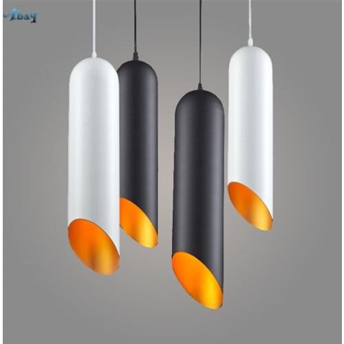 Modern Iron Pipe Cylinder Pendant Lights Living Room Dining Room Table Bar Cafe Lounge Section Iron Lamps Hanging Lighting