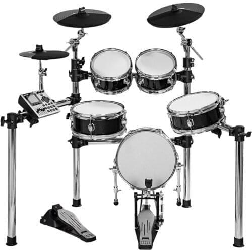 Custom Grand Drum Set 8-Piece All-Mesh Electronic Drum Kit with Mesh Heads with 467 Sounds 50 Drumkits Non-Contact Triggering