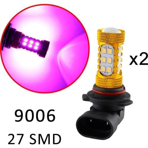 LED Foglight Bulbs Accessories 9006 9012 9006HP 9006XS Fit For Car Driving Fog Light DRL Purple Color Lamp Trim