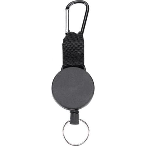 Retractable Key Chain 60cm Anti-lost Anti-theft High Elastic Wire Rope ABS Plastic Keyring Buckle Lightweight Keychain
