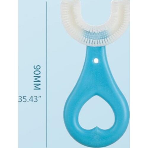 W3JF 9cm Manual Silicone Baby Yoothbrushing Artifact U-Shaped Children Toothbrush Detal Oral Care Cleaning Brush