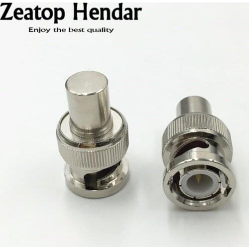 100Pcs Brass RF Coaxial Resistor Terminator Dummy Loads BNC Male Plug Impedance 50 Ohm Connector Straight Adapter