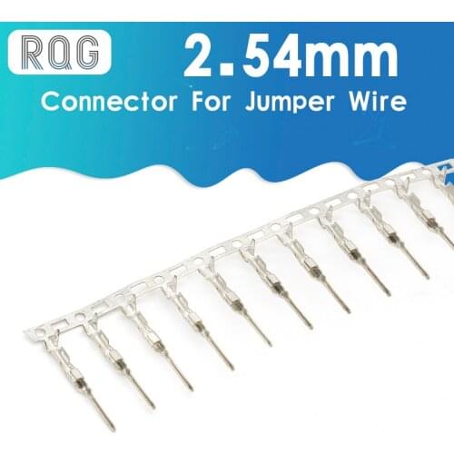 100Pcs/lot Male Pin Connector for Jumper Wire Cable 2.54mm Pitch Contor Housing Terminal Crimps