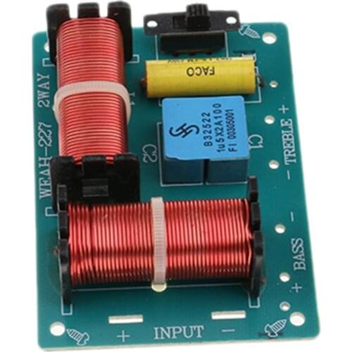 2 way Audio Speaker Crossover 80w Filter Treble Bass Frequency Divider Module