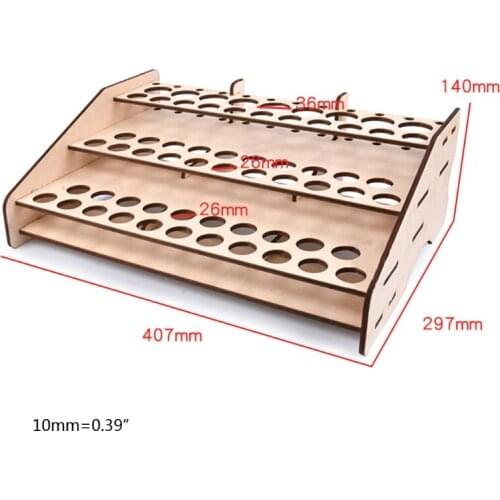 3 Layers Wooden Paint Rack Pigment Bottle Storage Organizer Color Paint Ink Brush Stand Paints Tool Storage Rack Home