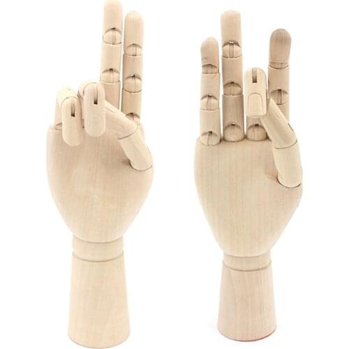 4.5/8/12 Inches Tall Wooden Human/ Hand Mannequin Movable Limbs Human /Hand Artist Wooden Manikin Drawing Mannequin Model