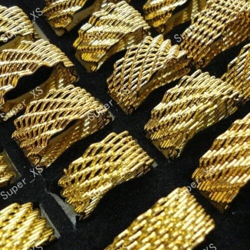 40pcs Whole Jewelry Bulk Lots Fashion Pretty Gold Color iron Spring Rings LB191 Free Shipping