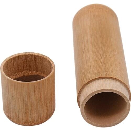 1PC 46 ml Smell-Proof Stash Jar Natural Bamboo Airtight Storage Container Stash Jar For Herb or Tobacco Cigarette Accessories
