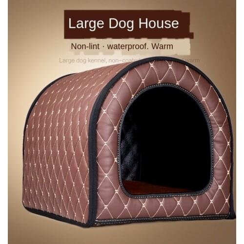 Large dog house warm in winter golden fur Labrador Teddy enclosed waterproof extra large house dog house