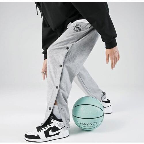 New Open-breasted Guard Men Pants Cotton Elastic Waist Hip Hop Sports Casual Trendy Loose Drape Feet Wide Legs Streetwear Pants