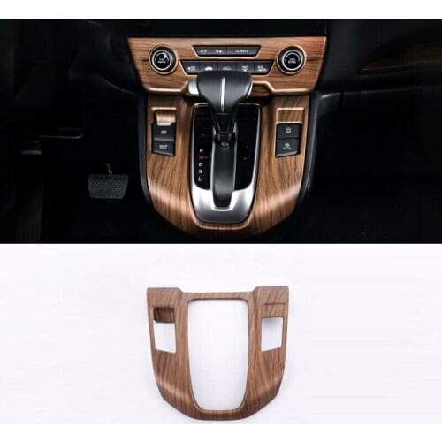 For Honda CR-V 2017-2021 Wood Grain Central Console Gear Shift Panel Trim 1pcs Car modification Auto parts