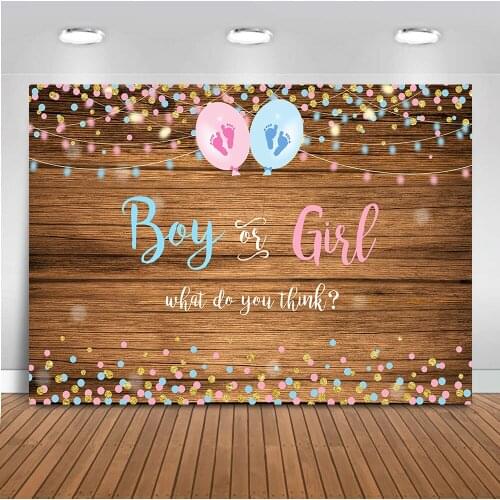 Mocsicka gender reveal backdrop for photography party decoration banner boy or girl photo background studio computer printed 511