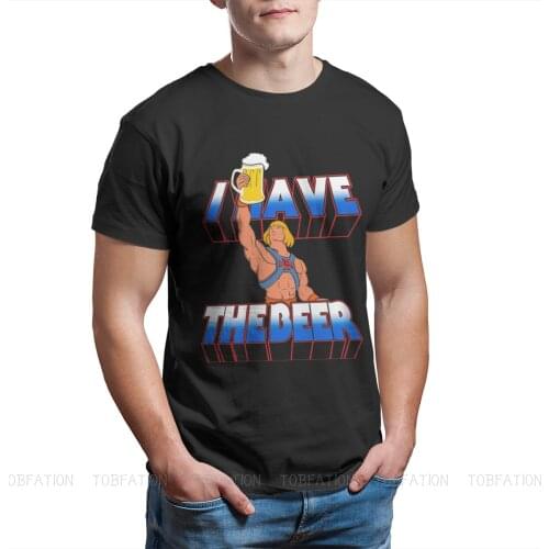 I Have The Beer Graphic TShirt He-Man and the Masters of the Universe Battle Cat Grayskull Anime Tops T Shirt Men Tee Clothes