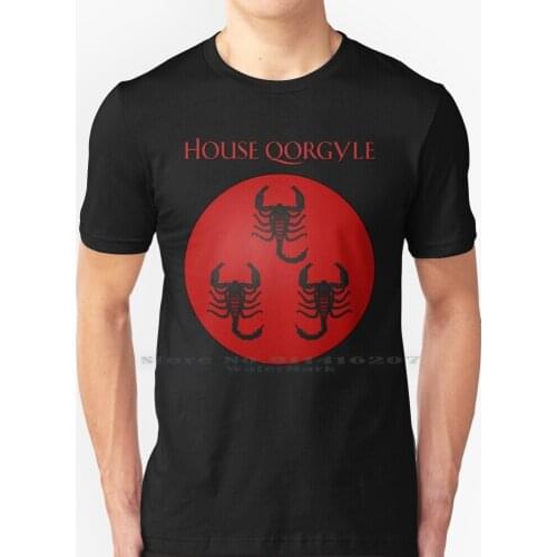 House Qorgyle Coat Of Arms Heraldry Sigil - A Song Of Ice And Fire T Shirt 100% Pure Cotton Sandstone Dorne Dornish Scorpion