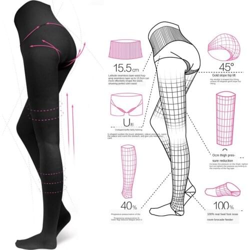 Slimming Socks Medical Compression Stockings Varicose Veins Pantyhose Open Toe Compression Pants Brace for Women