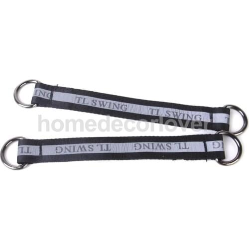 Pair Swing Hanging Hanger Belt Kit 2 Webbing Straps With Metal Ring 24cm