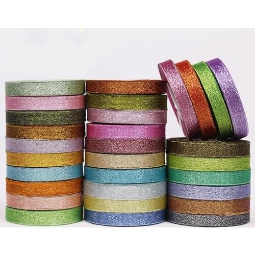 15mm 25yard/22m/roll Glitter Onion Ribbon Chrismas Wedding Decor Cake Candy Wrap Materials Box Package Ribbons DIY Accessories
