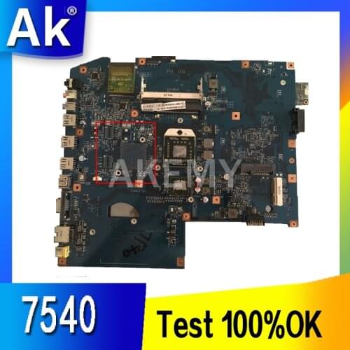 Akemy MBPJD01001 MBP.JD01.001 For Acer aspire 7540 Laptop Motherboard 48.4FP02.011 Socket S1 ddr2 Free Processor