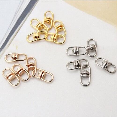 10pcs Metal Swivel Hook Clasp 20mm Bag Pendant Keychain Component Kc Gold/Gold/Silver Color Connector For Diy Jewelry Making