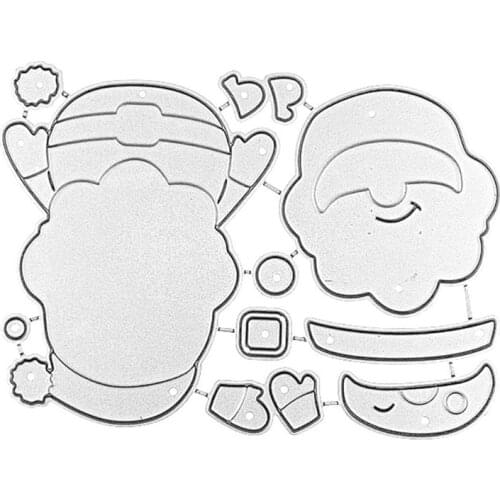 4XFA Christmas Santa Claus Metal Cutting Dies Stencil Scrapbooking DIY Album Stamp Paper Card Embossing