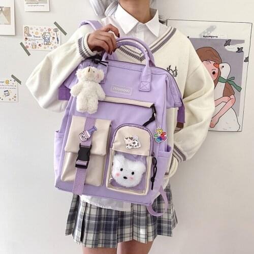 Fashion Womens Backpack Kawaii School Bags For Girls Cute Schoolbag