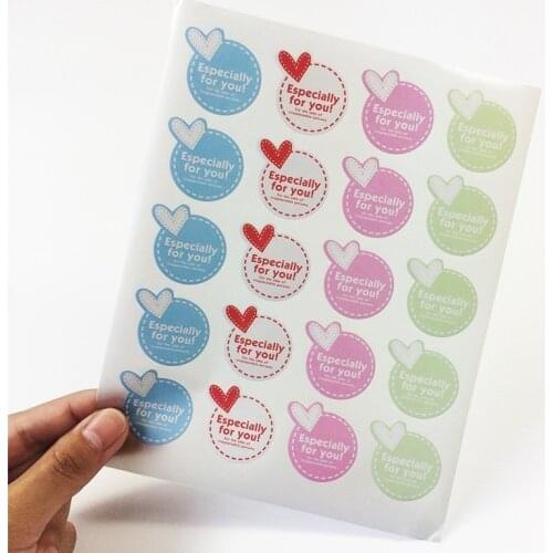 200pcs DIY Gift Stickers "Especially for you" Heart Sealing Sticker DIY Gifts Posted Baking Decoration Label